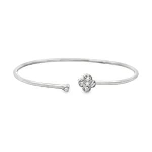 Clover Diamond Flexible Bangle