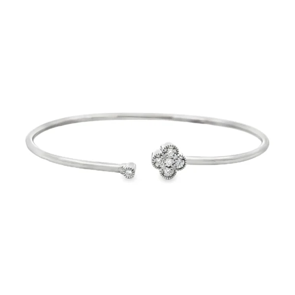 Clover Diamond Flexible Bangle