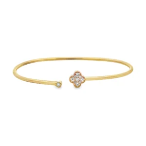 Clover Diamond Bangle Bracelet