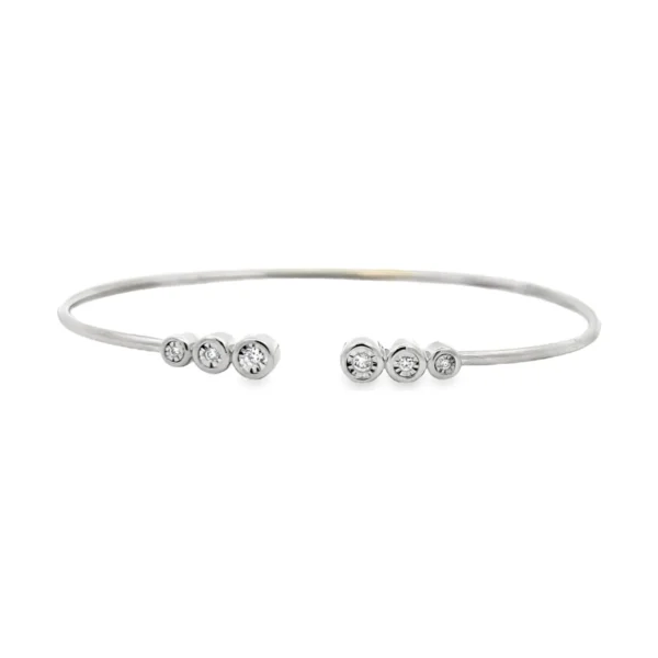Bezel Diamond Flexible Bangle