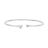 Heart Diamond Open Bangle