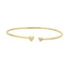 Heart Diamond Open Bangle