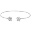 Floral Diamond Open Bangle