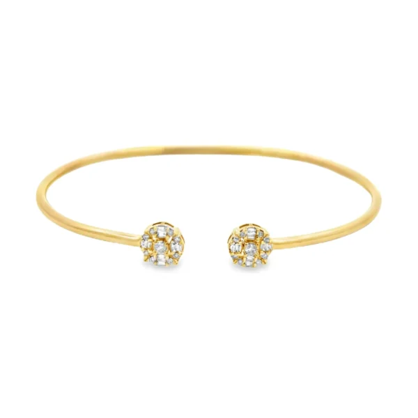 Cluster Diamond Open Bangle