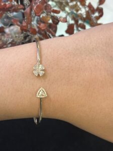 Diamond Open Cuff Bangle