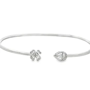 Clover Pear Diamond Bangle