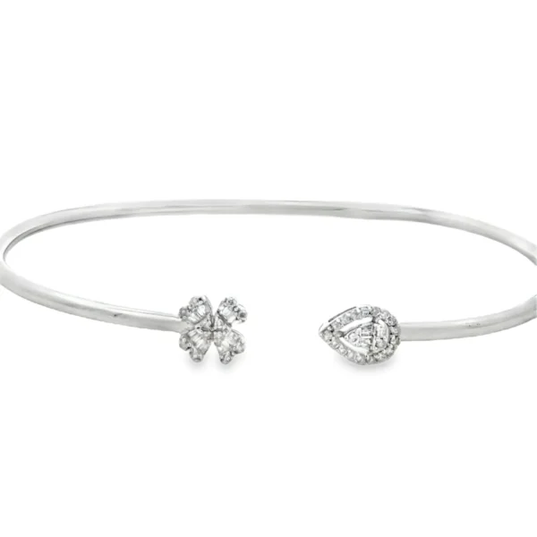 Clover Pear Diamond Bangle