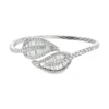 Diamond Leaf Bypass Bangle
