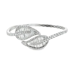 Diamond Leaf Bypass Bangle
