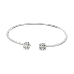 Diamond Cluster Open Bangle