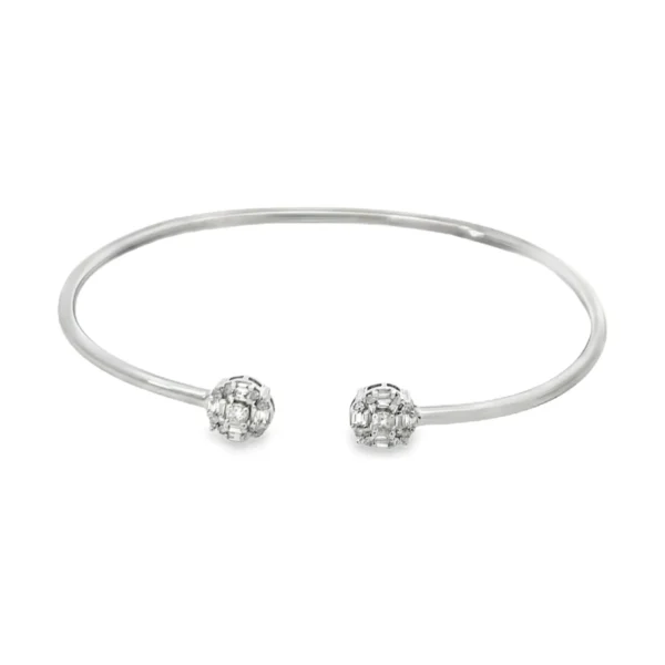 Diamond Cluster Open Bangle