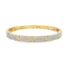 Diamond Floral Bangle Bracelet