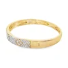 Diamond Floral Bangle Bracelet