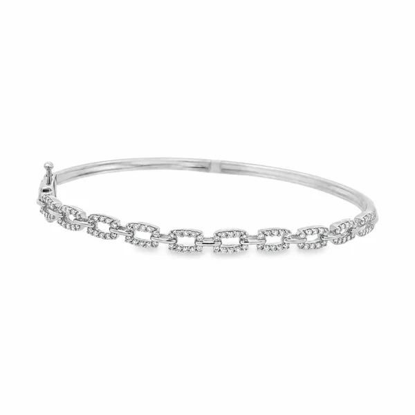 Diamond Link Bangle Bracelet