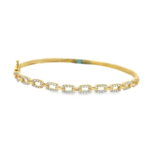 Diamond Link Bangle Bracelet