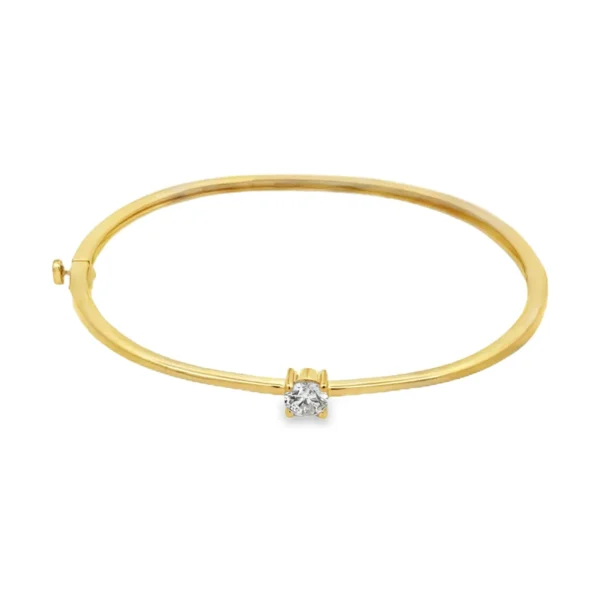 Solitaire Diamond Bangle Bracelet