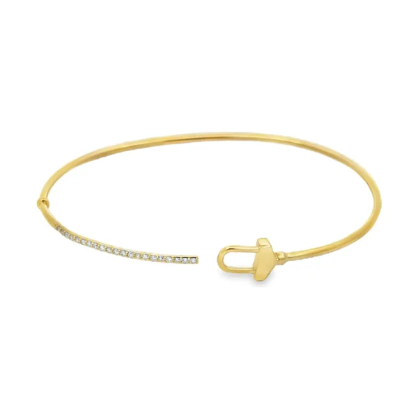 Diamond Hook Bangle Bracelet