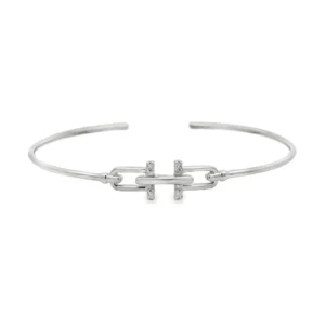 Diamond Link Motif Bangle