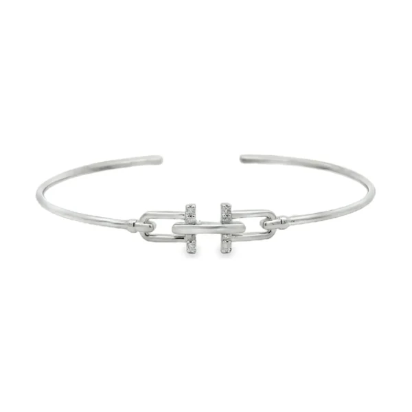 Diamond Link Motif Bangle