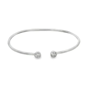 Bezel Diamond Open Bangle