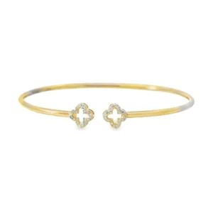 Clover Diamond Cuff Bangle
