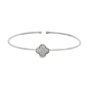 Clover Diamond Bangle Bracelet