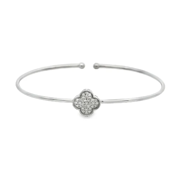 Clover Diamond Bangle Bracelet