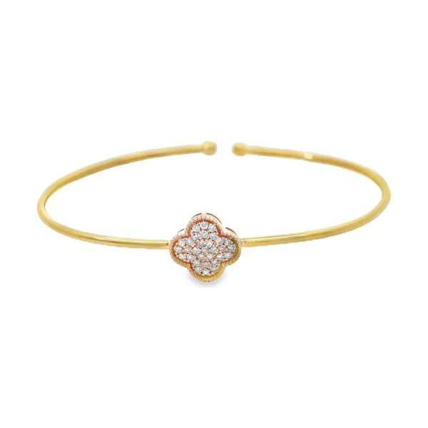 Clover Diamond Bangle Bracelet