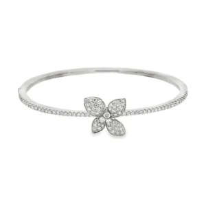 Diamond Floral Motif Bangle