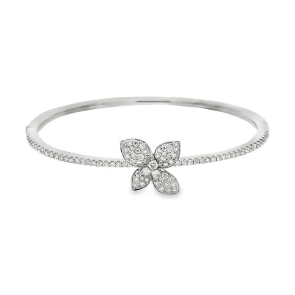 Diamond Floral Motif Bangle