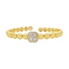 Diamond Halo Beaded Bangle