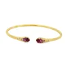 Open Gemstone Bangle Bracelet