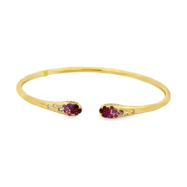 Open Gemstone Bangle Bracelet