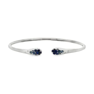 Open Sapphire Diamond Bangle