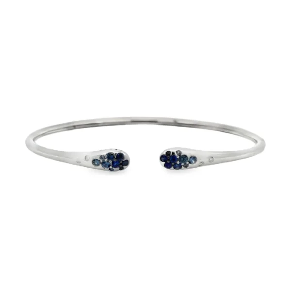 Open Sapphire Diamond Bangle