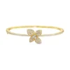 Diamond Floral Bangle Bracelet