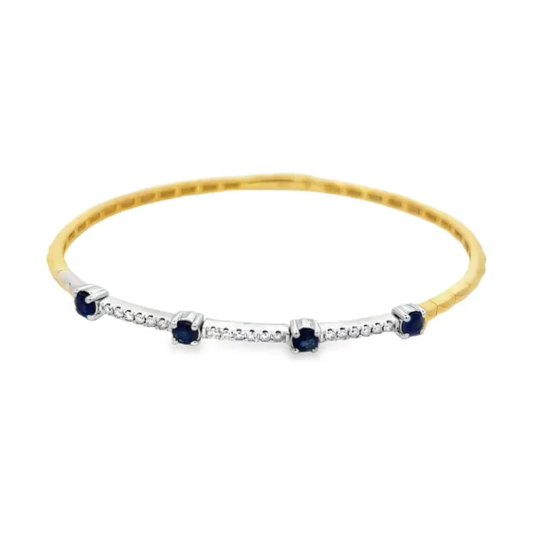 Sapphire Diamond Bangle Bracelet