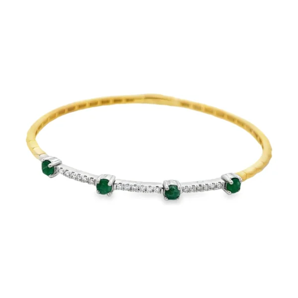 Emerald and Diamond Bangle