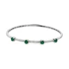 Emerald Diamond Bangle Bracelet