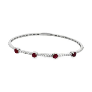 Ruby Diamond Bangle Bracelet