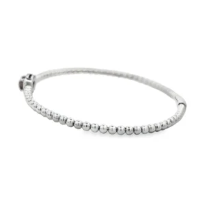 Beaded Ruby Diamond Bangle