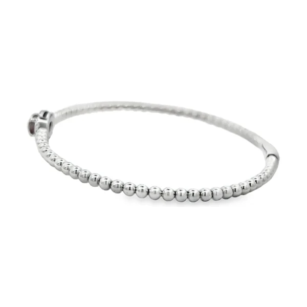 Beaded Ruby Diamond Bangle