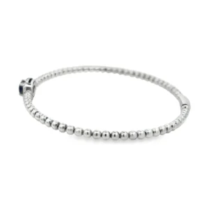 Beaded Sapphire Bangle Bracelet