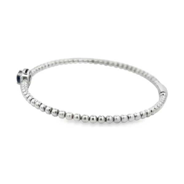 Beaded Sapphire Bangle Bracelet