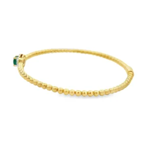Emerald Diamond Bangle Bracelet