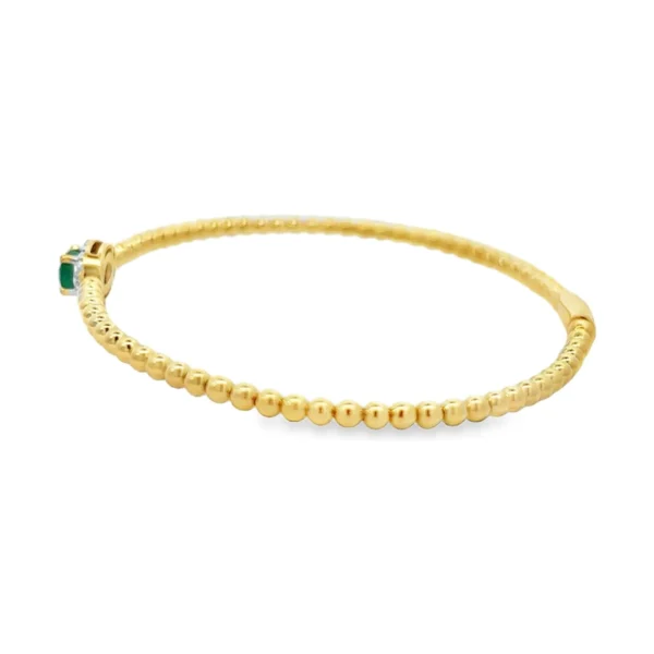 Emerald Diamond Bangle Bracelet