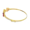 Floral Gemstone Bangle Bracelet