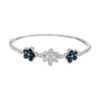 Floral Gemstone Bangle Bracelet