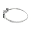 Floral Gemstone Bangle Bracelet