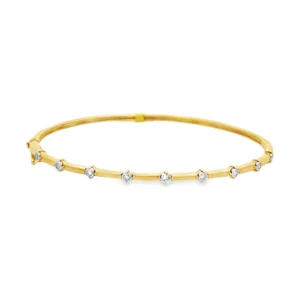 Diamond Station Bangle Bracelet